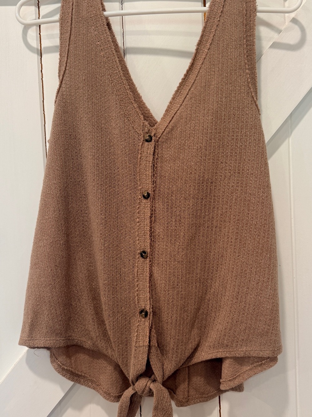 Sienna Sky Brown Knit Tie-Front Camisole